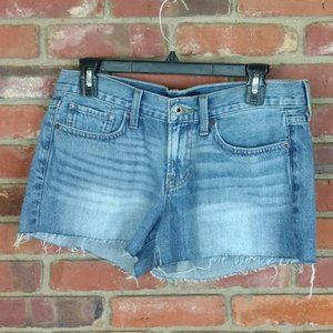 Lucky Brand The Cut Off Short Denim Raw Hem Size 4